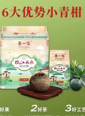 粤一宝小青柑新柑普洱210克罐装新会柑云南柑普茶天马梅江头采茶