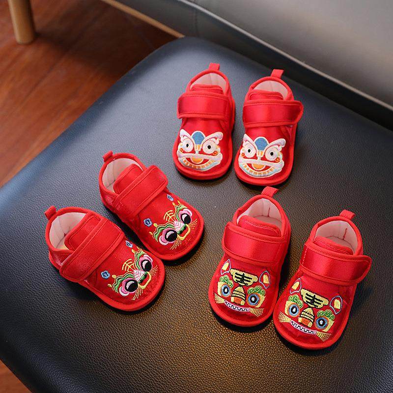 红色婴儿鞋满月周岁新年学步鞋防滑不掉软底春秋幼童男女3-8-15月,童鞋/婴儿鞋/亲子鞋,婴儿步前鞋/袜鞋,淘宝优惠券,粉丝福利购,淘宝优惠卷