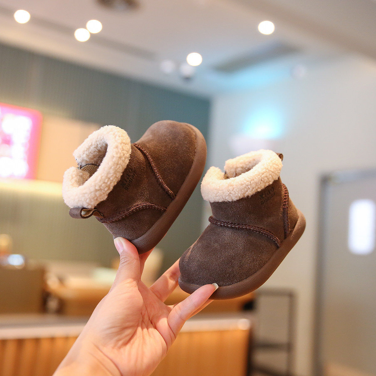 小步点婴幼儿棉鞋冬季女宝宝学步鞋软底男宝鞋子儿童加绒鞋雪地靴,童鞋/婴儿鞋/亲子鞋,婴儿步前鞋/袜鞋,淘宝优惠券,粉丝福利购,淘宝优惠卷
