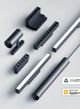 Matter磁吸轨道灯苹果Homekit智能双色温调光绿米三星SmartThings