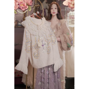 1218直播268彩蛋双旦福利新品 120 披肩领蜜茶金上衣裙子两件套80