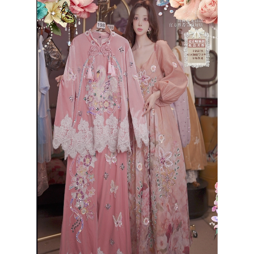 0806直播198《洛可可东方美学·丝绒天鹅湖》上衣裤子腰带 80-120