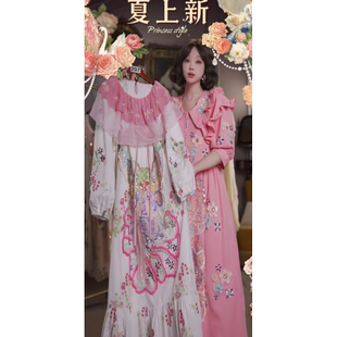 0605直播207高端618狂欢季糖霜精灵披肩领刺绣公主裙80-120