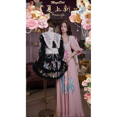 0723直播160洛可可仲夏至臻[小赫本]上衣裙裤3件套