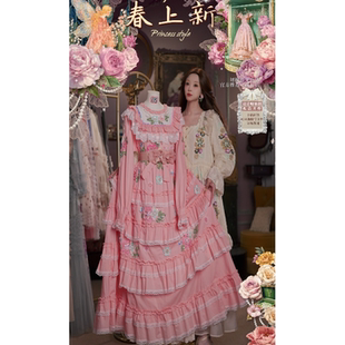 0330直播117洛可可插画·潘朵拉花卉册·宫廷少女蛋糕连衣裙3件套