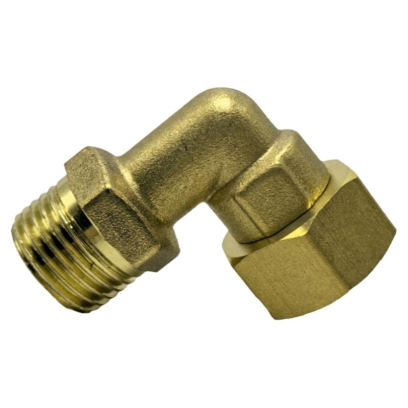 全铜加长双外丝弯头4分内外牙自来水水管管道延长延伸铜配件接头