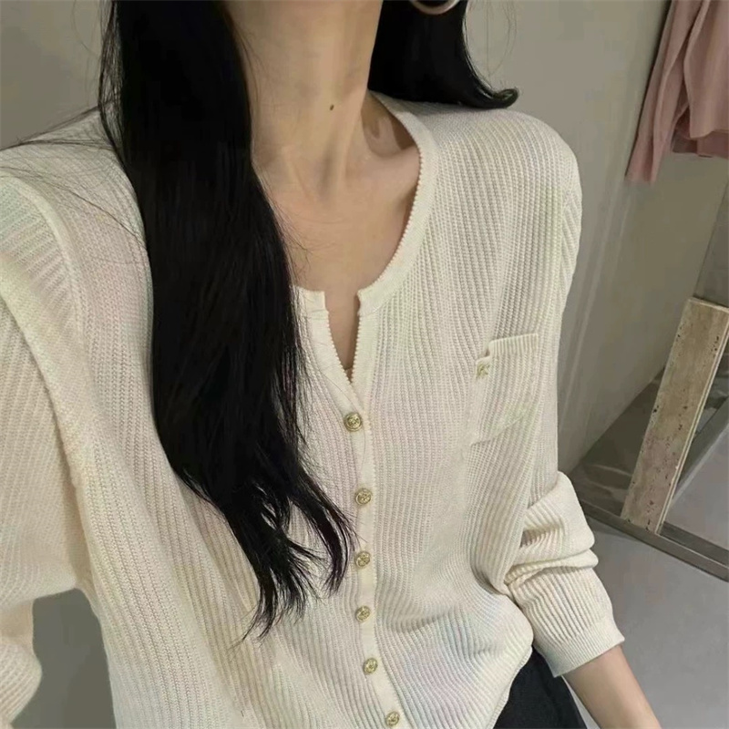 2025春装春夏薄款针织衫针织开衫女春秋外穿小香风毛衣宽松上衣女