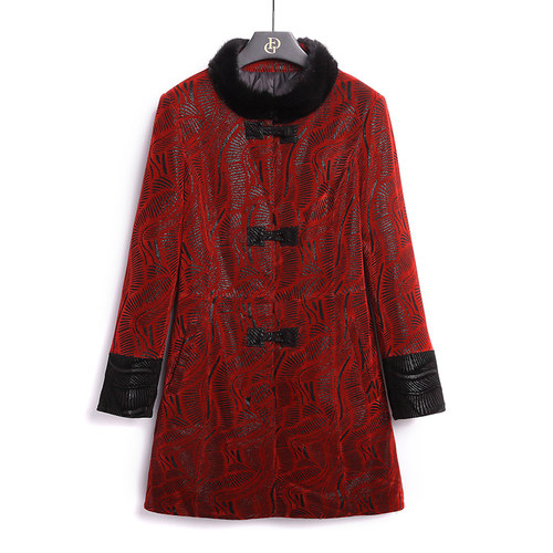 清仓特价真皮羽绒服外套妈妈装