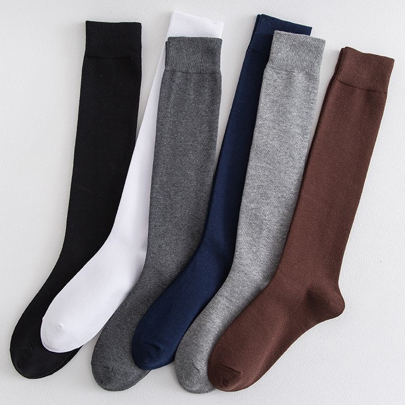 长筒小腿男百搭高筒商务高帮袜子