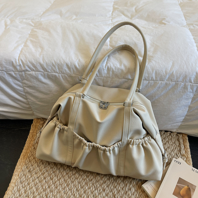 高级感女士手提包2025新款时尚收纳外出旅行包日常便携行李袋单肩