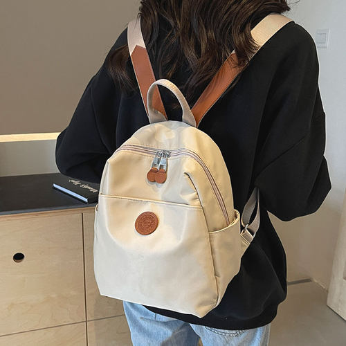 菇八八2024夏季新款帆布双肩包