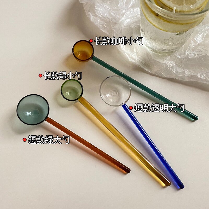 耐高温咖啡搅拌勺透明玻璃