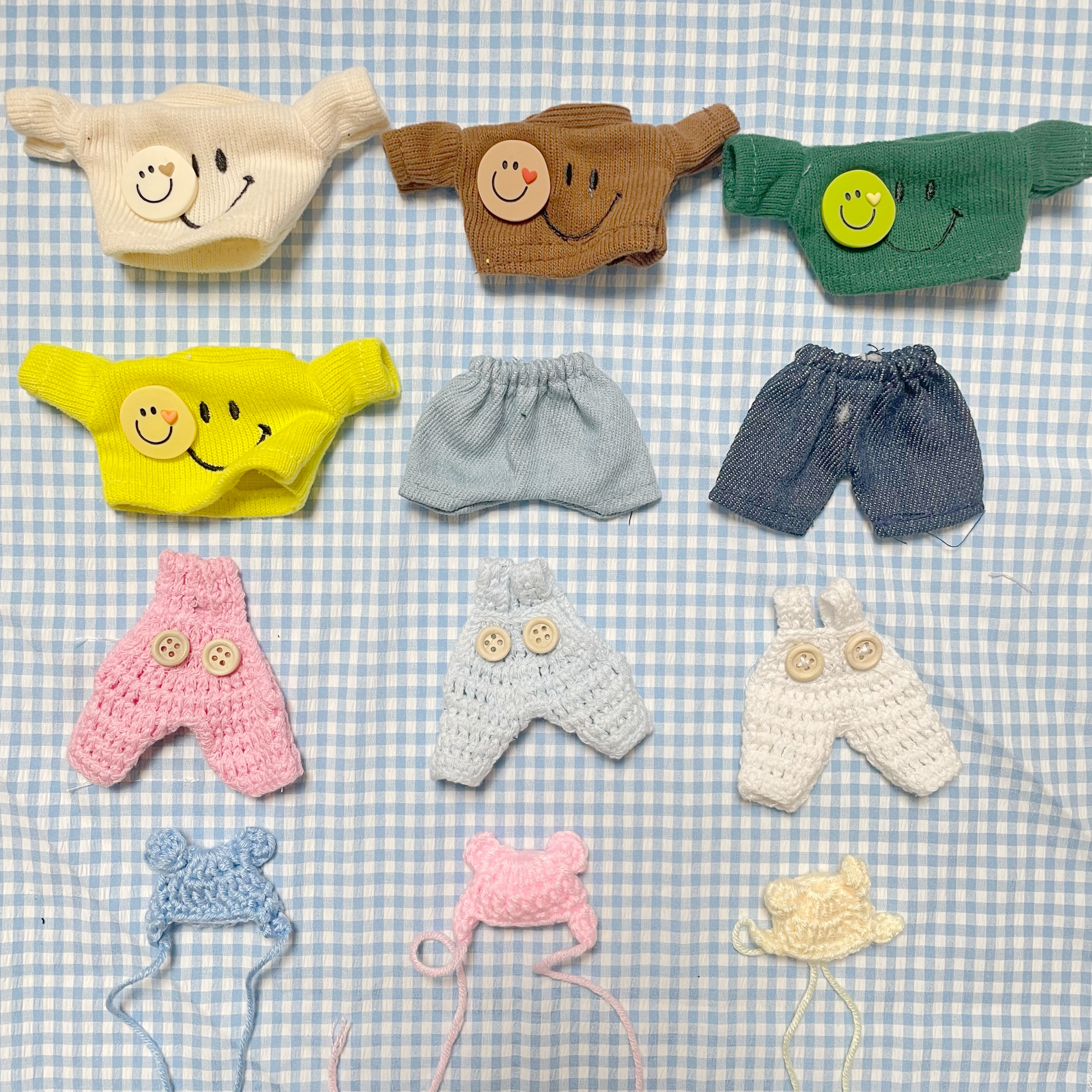 配饰labubu部分可穿裙子笑脸掌门狗娃衣换装泳衣短裤15cm衬衫1