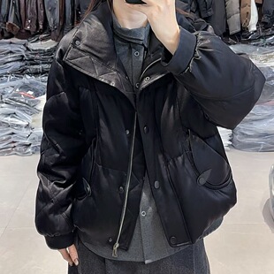 黑色短款羽绒服女2025新款爆款冬季小个子洋气轻薄白鸭绒洋气外套