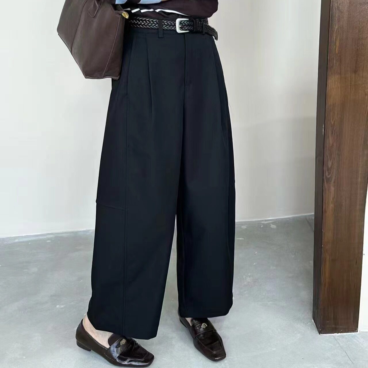 休闲九分西装裤女早秋简约百搭2026年新款秋款宽松显瘦直筒阔腿裤
