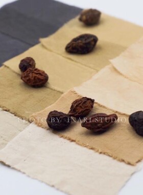 稻荷Inari 金诃子 金柯子黄色系天然植物染料 草木染材 手工扎染D