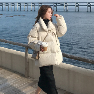 150小个子2025短款宽松羽绒棉服女学院风百搭155韩版港风棉袄冬季