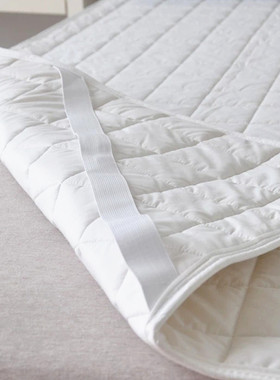 出口日本全棉白色夹棉抗菌床垫席梦思防滑护床垫透气防螨水洗床褥
