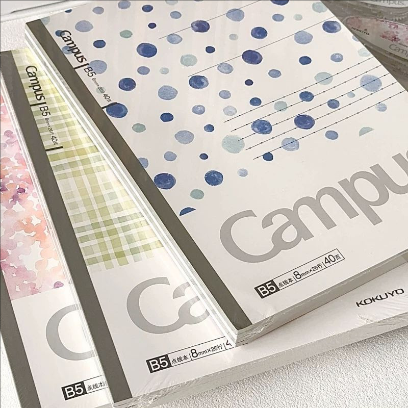 KOKUYO国誉Campus水彩絮语笔记本子B5无线装订胶装本子学生用记事本点线内页高颜值练习本作业本初中高中40页