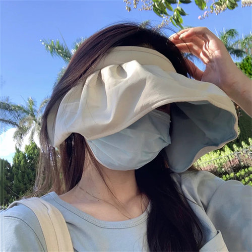upf50+空顶防晒帽女夏紫外线遮阳