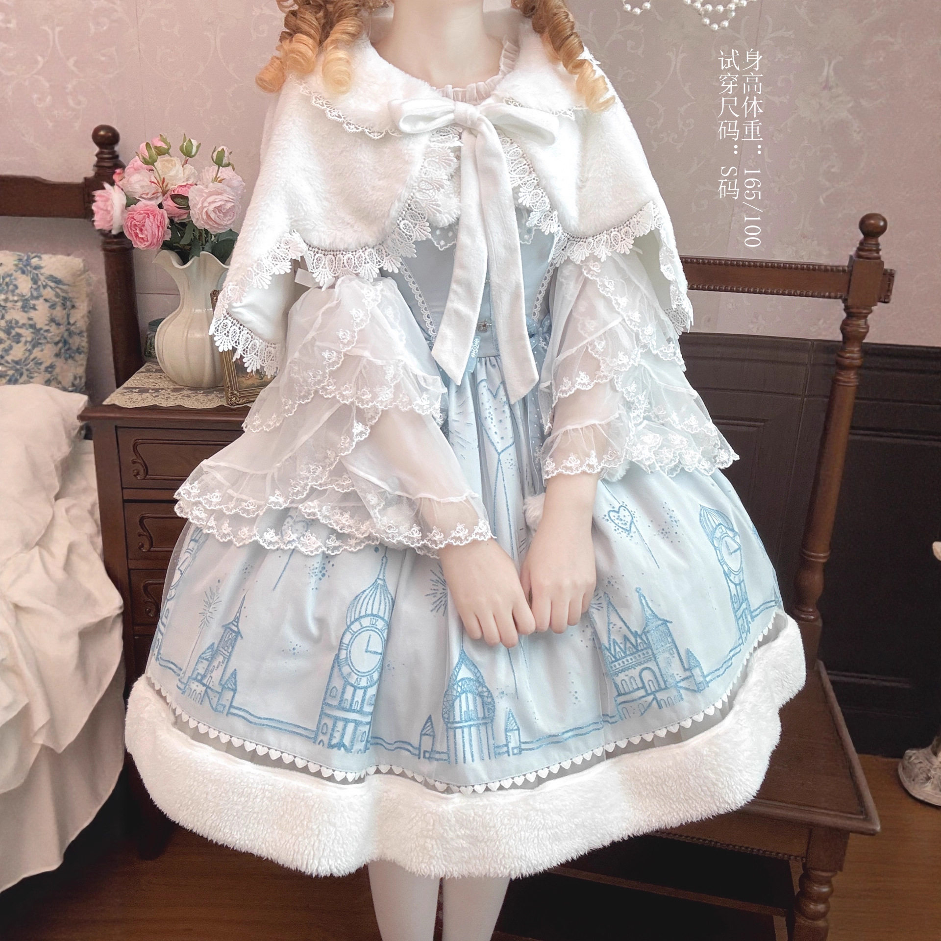 【雪花城堡JSK】织锦园lolita原创设计冬款洛丽塔可爱连衣裙lo