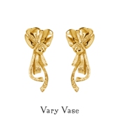 捆绑蝴蝶结派对爱心耳钉 Vary Vase 18k金原创设计小众高级感礼物