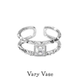 方锆戒指 Vary Vase经典 原创设计精致开口可调节