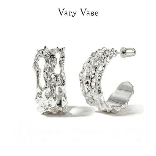 Vary Vase纯银镂空耳钉 原创小众设计轻奢精致百搭高级感礼物