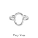 Vary Vase光轮系列戒指 925纯银简约小众设计百搭开口可调节