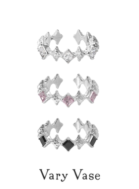 Vary Vase原创星星戒指 纯银精致小众设计开口可调节