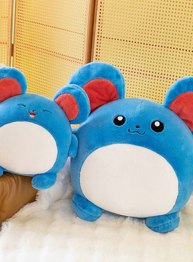 创新宝可梦大耳鼠玛丽露公仔沙发靠枕摆件毛绒玩具床上抱枕女生日