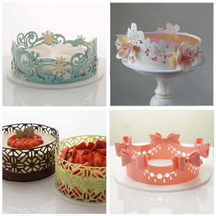 烘焙蛋糕装饰模具 法式西点慕斯巧克力围边模具 海浪几何装饰围边