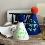 Бесплатная доставка «О счастливый день», ручная роспись, граффити, день рождения, нетканый фетр, шляпа на день рождения, реквизит для вечеринки, атмосферы