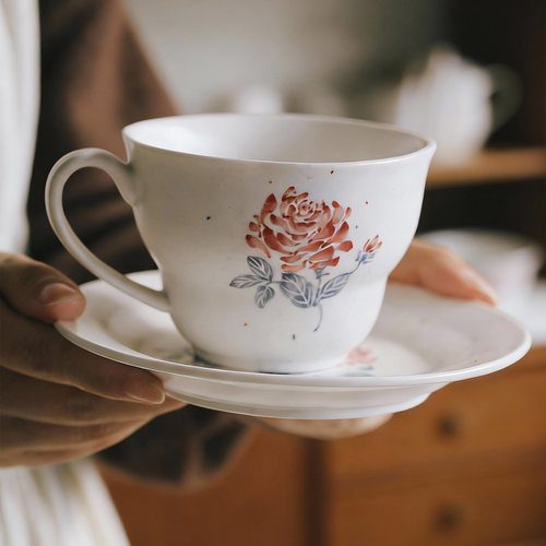 拾器集高颜值杯漂亮陶瓷拿铁拉花