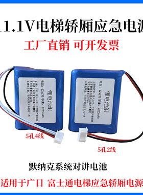 适用德凌/富士通电梯RKP220/12应急照明电源锂电池组2200mAh 12V