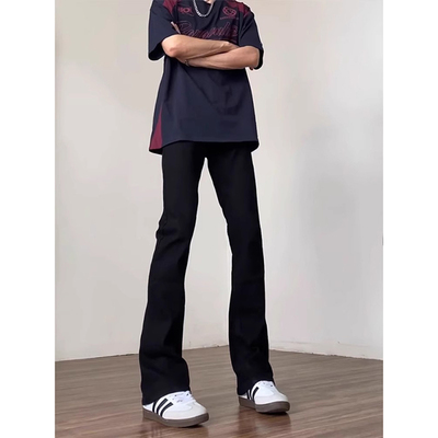 秋冬加绒高街痞帅男士牛仔裤