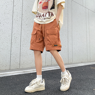 直筒五分裤 美式 潮牌ins宽松多口袋工装 男夏季 子 高街休闲运动短裤