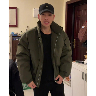 美式复古廓形短款飞行夹克外套男