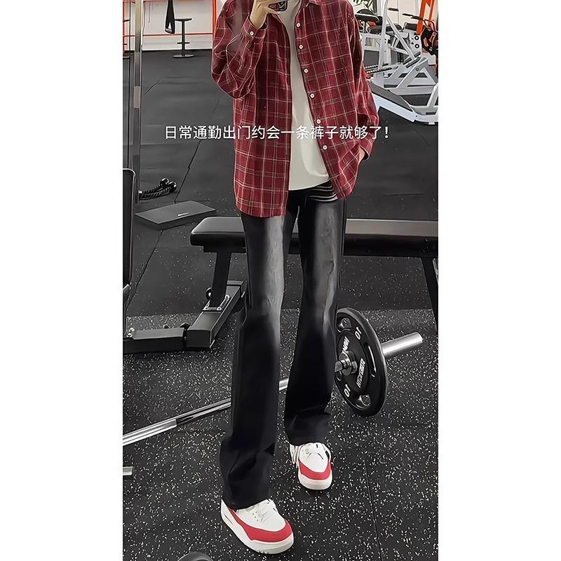 cleanfit黑色渐变牛仔裤男秋季