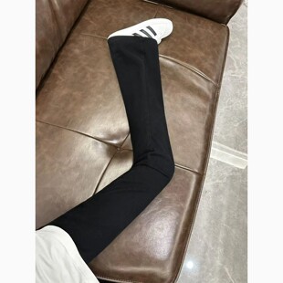 cleanfit黑色微喇牛仔裤男款夏季美式复古弯刀裤子窄版修身直筒裤