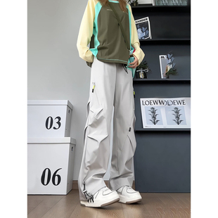 微喇户外徒步登山裤 三防软壳加绒冲锋裤 裤 弯刀工装 男秋冬褶皱美式