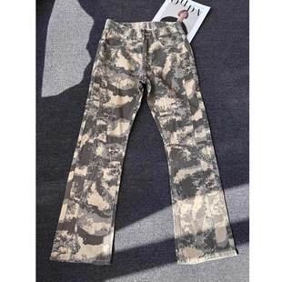 cleanfit迷彩工装裤男夏季高腰显瘦薄款直筒裤美式高街微喇裤子