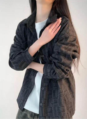 美式扎染格纹防晒开衫衬衫男