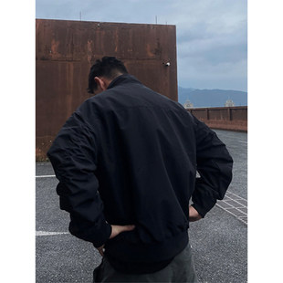 美式三防立领教练夹克男款春秋cleanfit飞行员棒球服短款工装外套