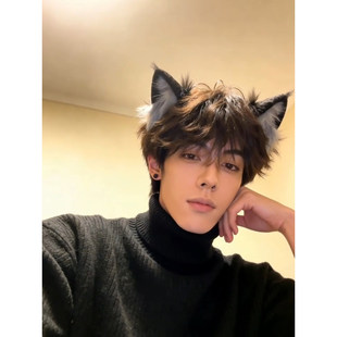 黑色可翻高领毛衣男款冬季高级感慵懒针织衫人夫感修身内搭打底衫