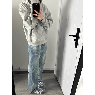 微喇新款牛仔裤高街vibe直筒裤