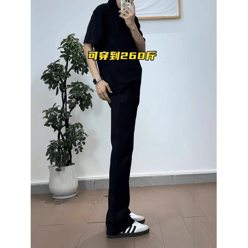 cleanfit修身微喇牛仔裤男夏季