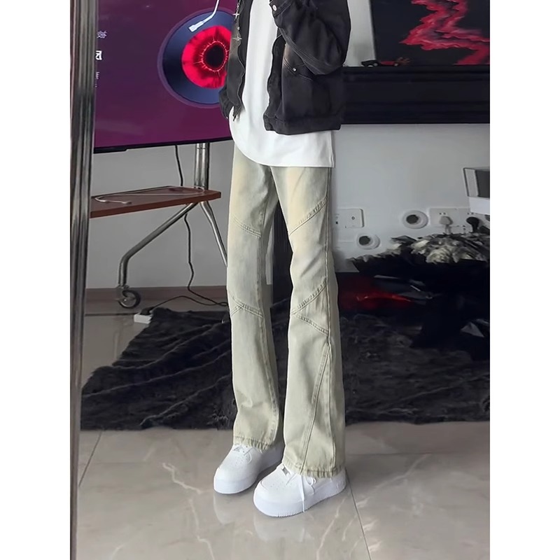 美式高街vibe裤子男款修身设计感