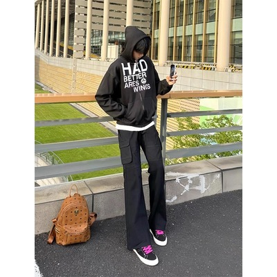 美式高街迷彩工装裤男cleanfit