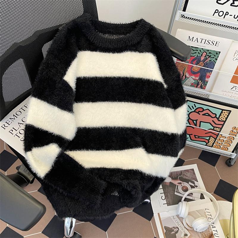 慵懒风针织衫秋冬宽松加厚毛衣